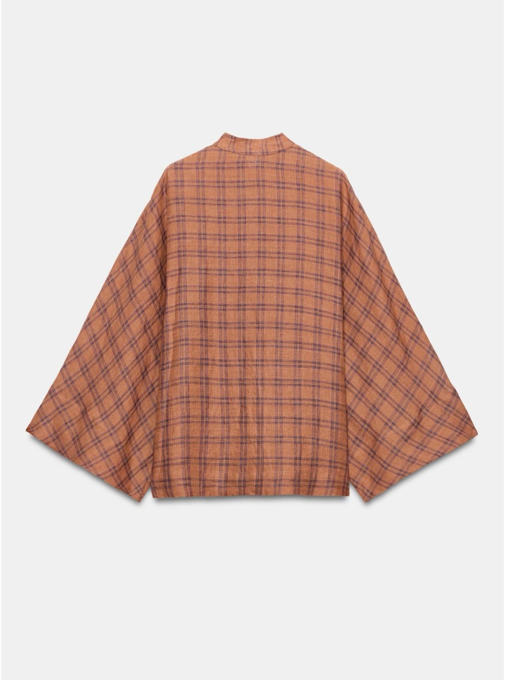 NWT Zara Checked Linen Shirt ZW Collection - Picture 5 of 11
